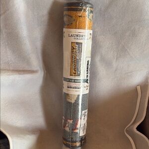 Yellow and Gray Laundry Mat Accent with Stylish Design